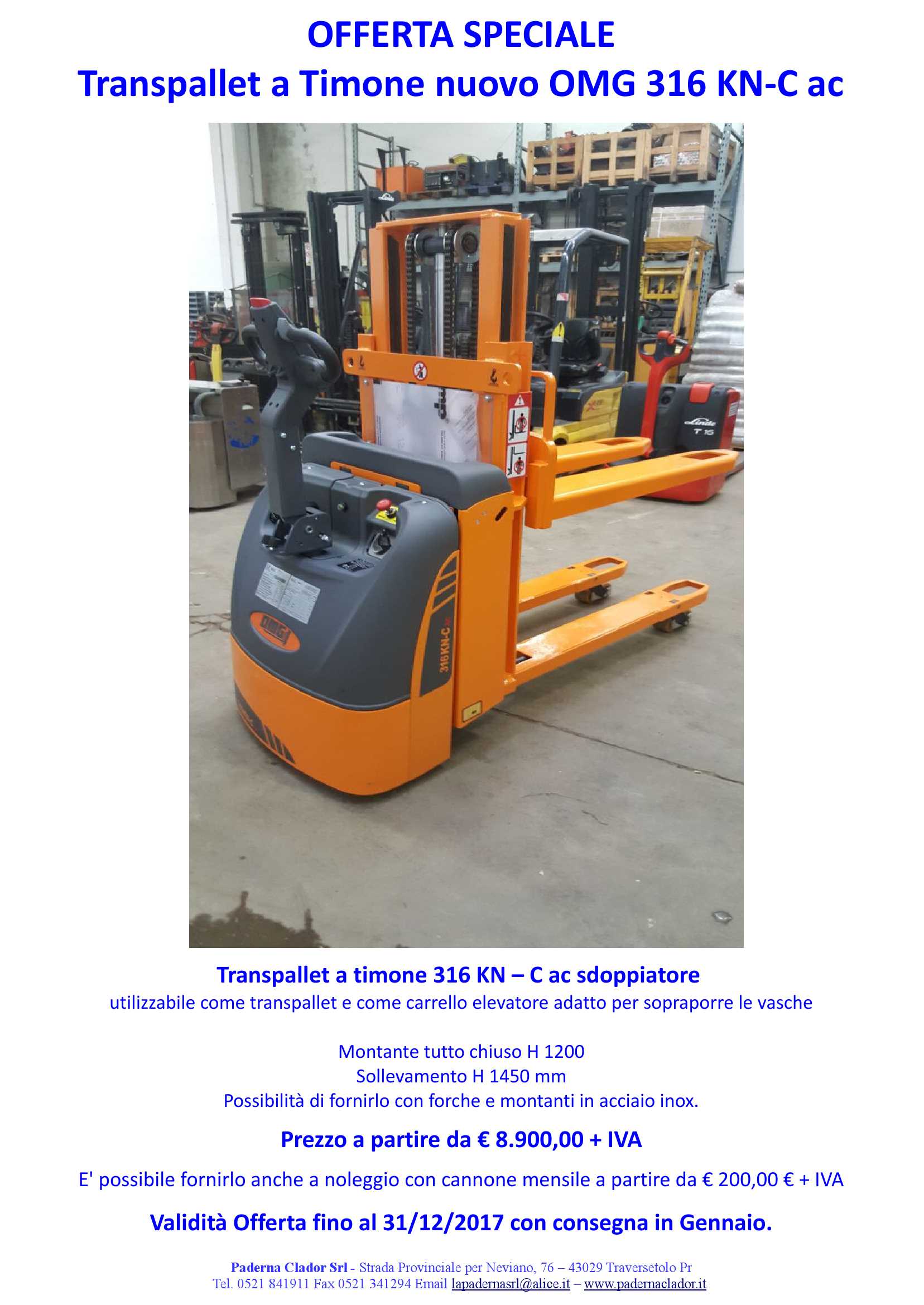 Offerta Omg 316 KN-C ac
